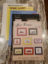 Lot Of 5 Vintage Mixed Brands Cross Stitch Bo...