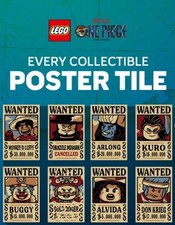 Lego One Piece Wanted Poster All 8 - Luffy Mihawk Buggy Roger Arlong Kuro Alvida