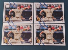 (4) Ryan Weathers 2021 Topps Chrome Rookie Card #97 + Topps #335 RC Yankees