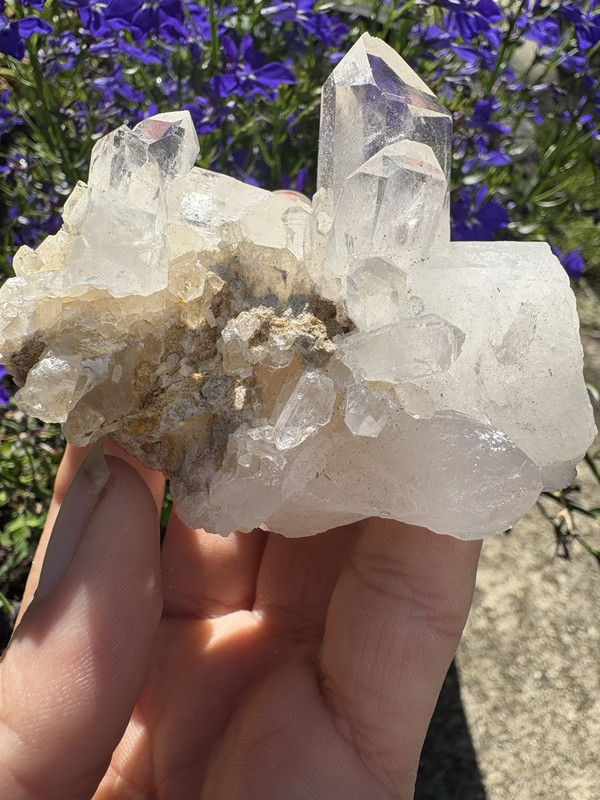 Clear Quartz Crystal Cluster Mineral Specimen Display Piece Cluster