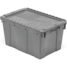 Flipak Distribution Container 23-1/2""L x 15-11/16""W x 13""H Gray Lewis Bins