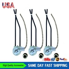 Ceiling Fan Switch Zing Ear ZE-109 Two-Wire Light Switch Wall Lights Pul 3PCS