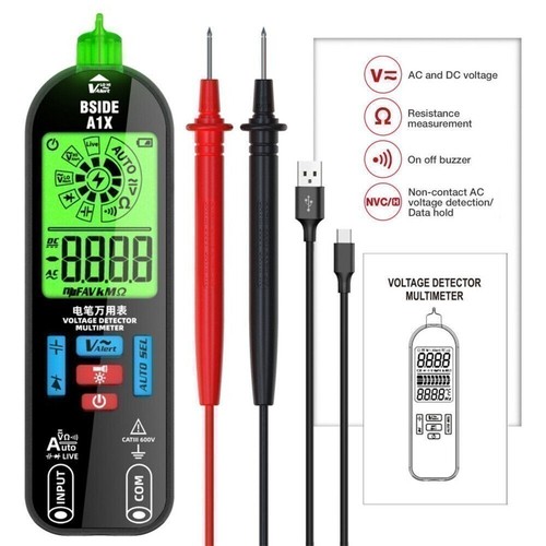Smart Digital Multimeter AC/DC Voltage Tester Rechargeable Electrical Voltmeter - Picture 15 of 15