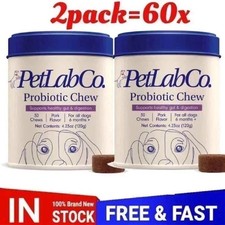 2 PACK PetLab Co. PetLabCo. Probiotic Soft Chew For Dogs