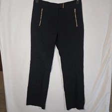 Womens Black Cropped Work Pants Ankle Dress Trousers Office Business Casual