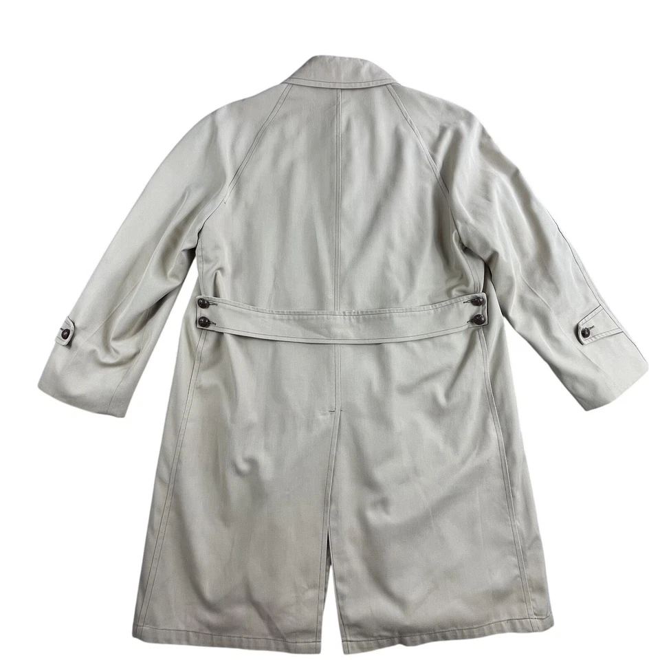 Abrigo Montgomery Ward vintage para hombre grande sobre trinchera forro geométrico con cinturón años 70 Foto 2 de 4