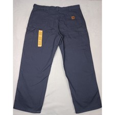 Carhartt Pants Mens 40x30 Navy Blue B11 PTB Washed Duck Work Dungaree New