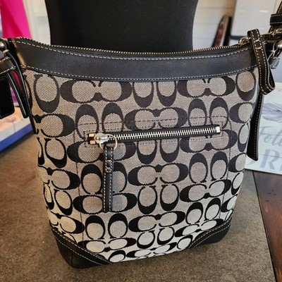 COACH CC SIGNATURE LOGO JACQUARD CROSSBODY HANDBAG NO. E0832-F12327
