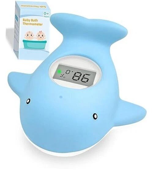 Baby Bath Tub Thermometer - Bathtub Water Thermometer with Room Temperature -