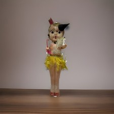 Vintage 1930's Celluloid Japan Carnival Novelty Giveaway Flapper Era Doll Molded