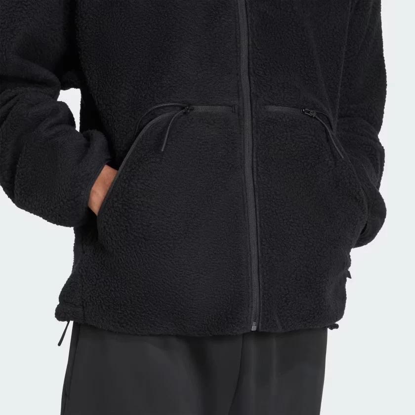 adidas men City Tech High Pile Fleece Full-Zip Jacket - Image 4 of 4