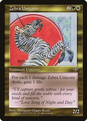 Zebra Unicorn # (MP) Mirage MTG