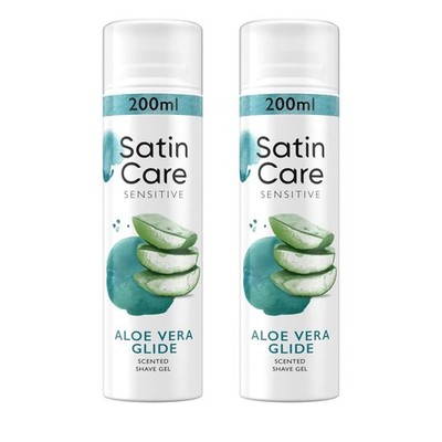 Satin Care Sensitive Aloe Vera Glide Rasiergel für 200 g (2er Pack), weiß 