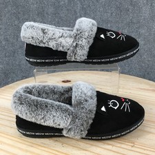 Bobs From Skechers Too Cozy Meow Pajamas Slippers Womens 7 Slip On Black NEW