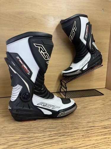 RST Tractech EVO 3 Men's Sport Boots - Motorcycle - Black WHITE UK 9 EU 43 US 10