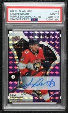 2021 Upper Deck Allure Purple Diamond 5/10 Sam Reinhart #42 PSA 9 MINT Auto 04e2