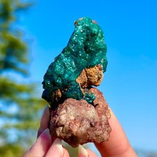 93G Natural Green Dioptase With Malachite Gemstone Cluster Mineral Specimen