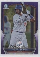 2023 Bowman Draft Chrome Purple Refractor 228/250 Samuel Munoz #BDC-102 16mf
