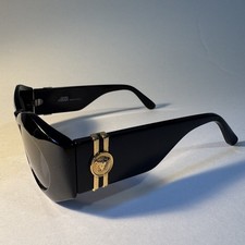 Vintage Versace Sunglasses Mod. 422/A Col. 852 Black / Gold Made In Italy