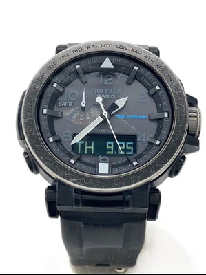 Casio Protrek Prg-650y-1jf Watch Gray Solar Powered Digital Used Japan