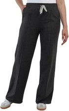 Kirkland Signature Women's Moisture Wicking Lightweight Pintuck Pant, Black, M