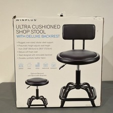 Adjustable Swivel Bar Stool PU Leather Steel Frame Chair W/Backrest Footrest