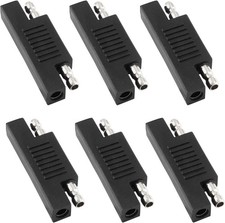 6 Pack SAE Polarity Reverse Adapter Connector, Quick 6 Pack, Black