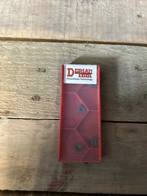5 Pack Dorian Tool TDEX1102 Carbide Milling Insert AlCrN, 0.094" Thick, 1/4"