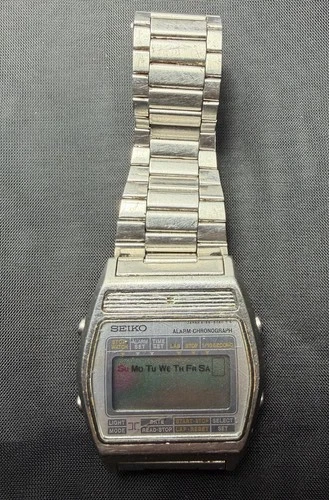 Vintage Seiko Alarm Chronograph A158-5060 Digital Watch Untested Wristwatch