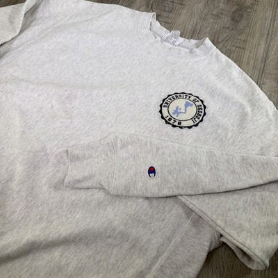 Vintage Champion Reverse Weave Crewneck University of Okoboji Iowa Mens XL Grey