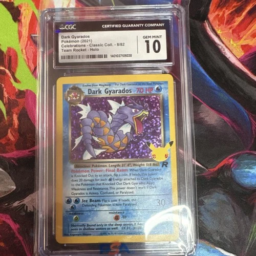 Dark Gyarados 8/82 Celebrations Classic Collection CGC 10 Gem Mint Holo