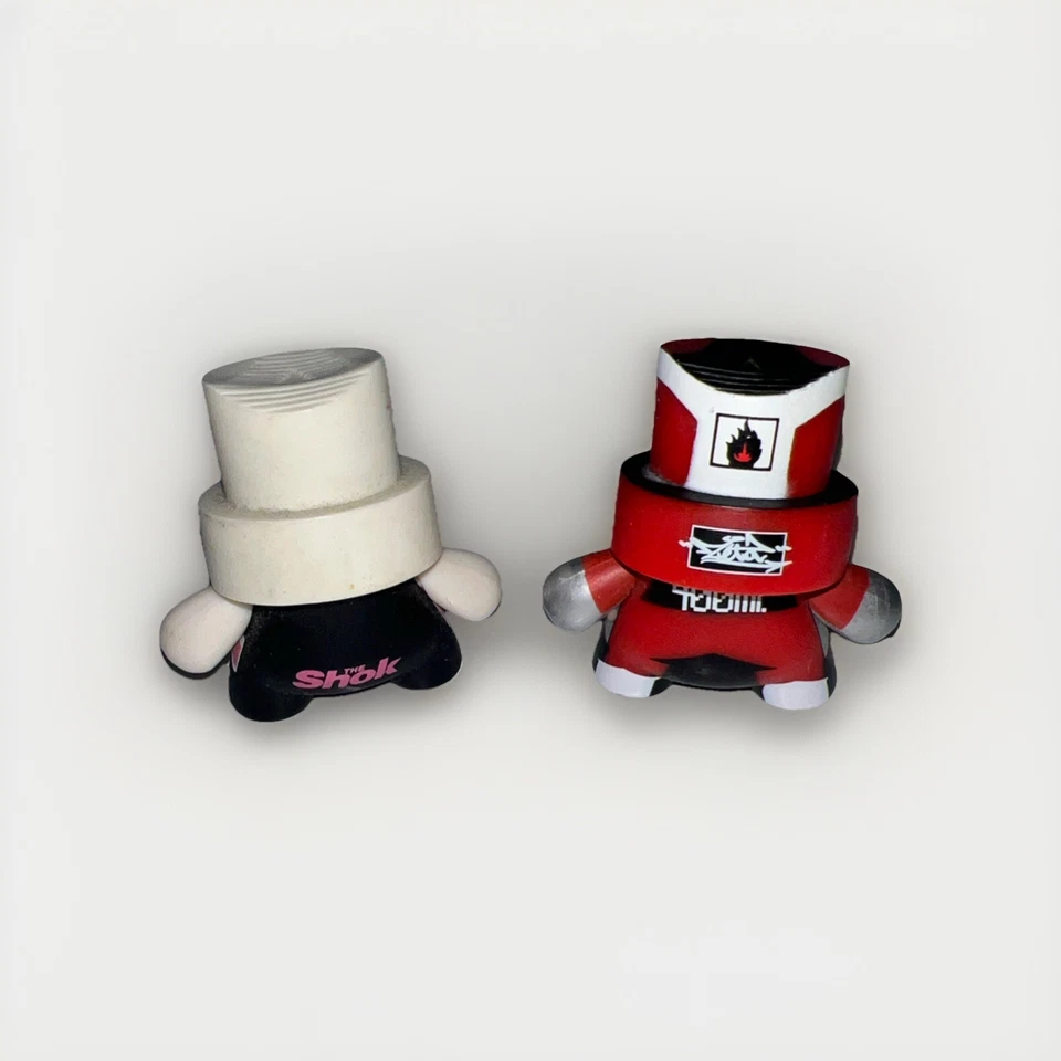 Kidrobot Fatcap LOTE DE 2 figuras de vinilo coleccionables RARAS serie 1 solo figuras Foto 3 de 4