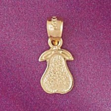Pear Charm Pendant 14k Gold