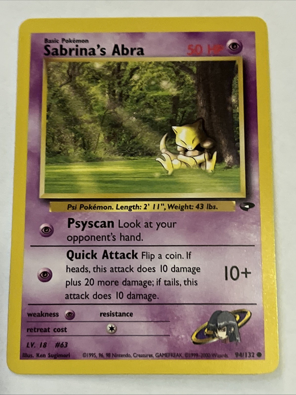 Sabrina's Abra 94/132 Gym Challenge Regular