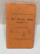 Vintage 1910s The Peoples Bank, Chester, SC, The Wade Co Account Book