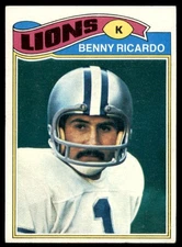 1977 Topps Benny Ricardo RC Detroit Lions #374 EX