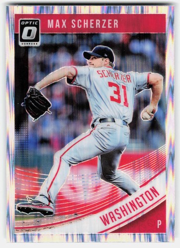 2018 Donruss Optic Max Scherzer [Shock] #158 card