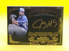 James Shields 2015 Topps Five Star Golden Graphs AUTOGRAPH GG-JSH SD Padres 7/10