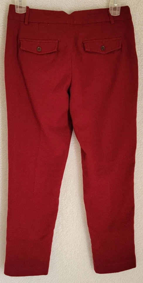 Pantalones de mujer Merona talla 6 calce 2 lana borgoña Foto 4 de 4