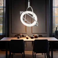 HäNgelampe Pendelleuchte Esszimmerlampe Led Ring Designlampe Beweglich L 43,5 Cm