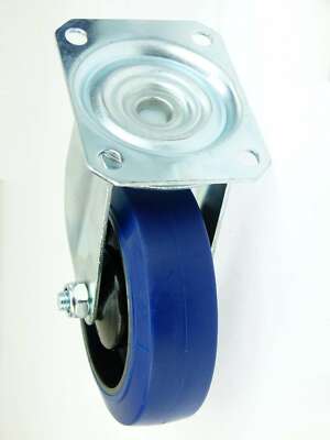 2 Sets ECO 125 Mm Rollen Mit Bremse – BLUE WHEEL Transportrollen, Lenkrollen, Schwerlast