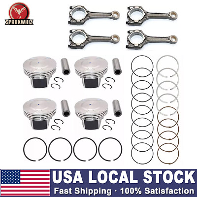 Engine Piston w/ Rings&Connecting Rod For 2011-18 Chevy Sonic Cruze Limited 1.8L