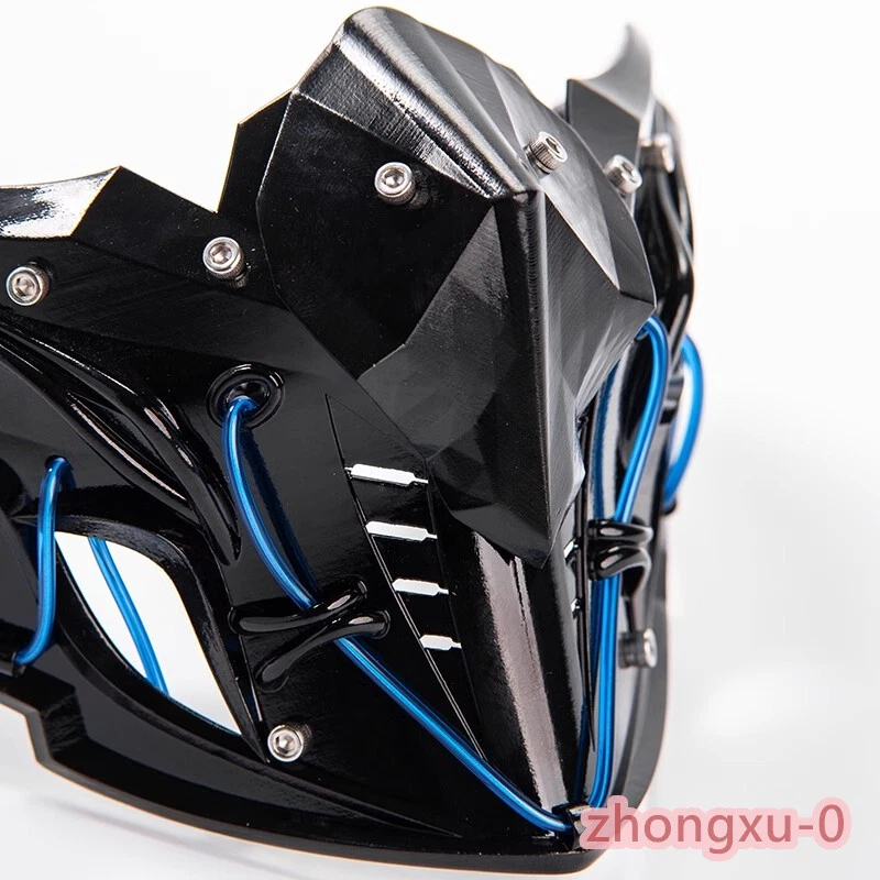 Genial Máscara Mecánica de Resina Luz Luminosa Juegos con disfraces Fiesta Show Máscara Accesorios Regalo Foto 3 de 4