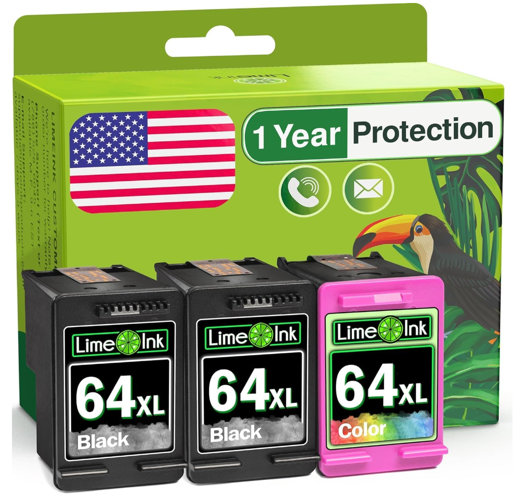 64XL Ink Cartridges For HP Envy Printers - Black & Tri-Color, High Yield 5 thumbnail image