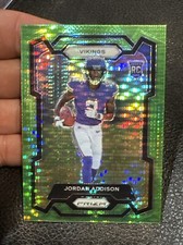 2023 Panini Prizm JORDAN ADDISON #368 Neon Green Pulsar Prizm RC Rookie Vikings