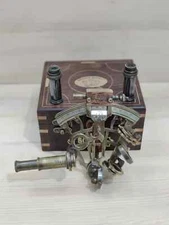 Nautical Brass Sextant Authentic Maritime Navigation Tool Decor Astrolabe Gift