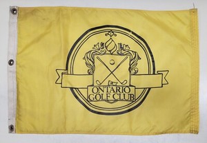 Vintage Course Flown Golf PIN FLAG Ontario Golf Club NY RARE Golf Course