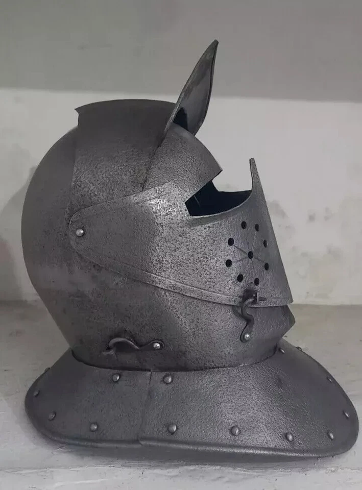 古董手工锻造盔甲头盔 16 世纪士兵头盔奖章头盔 — 第 3/3 张图片