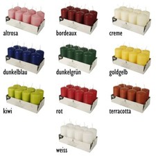 8 Stumpenkerzen Ø 50 mm, 100 mm Weihnachtskerze Block Dekokerze Tischdeko Party