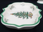 LOT OF 3 SPODE CHRISTMAS TREE 9" Ogee & 7" Round Fluted Candy Dish + 5.5" Vase — photo 3
